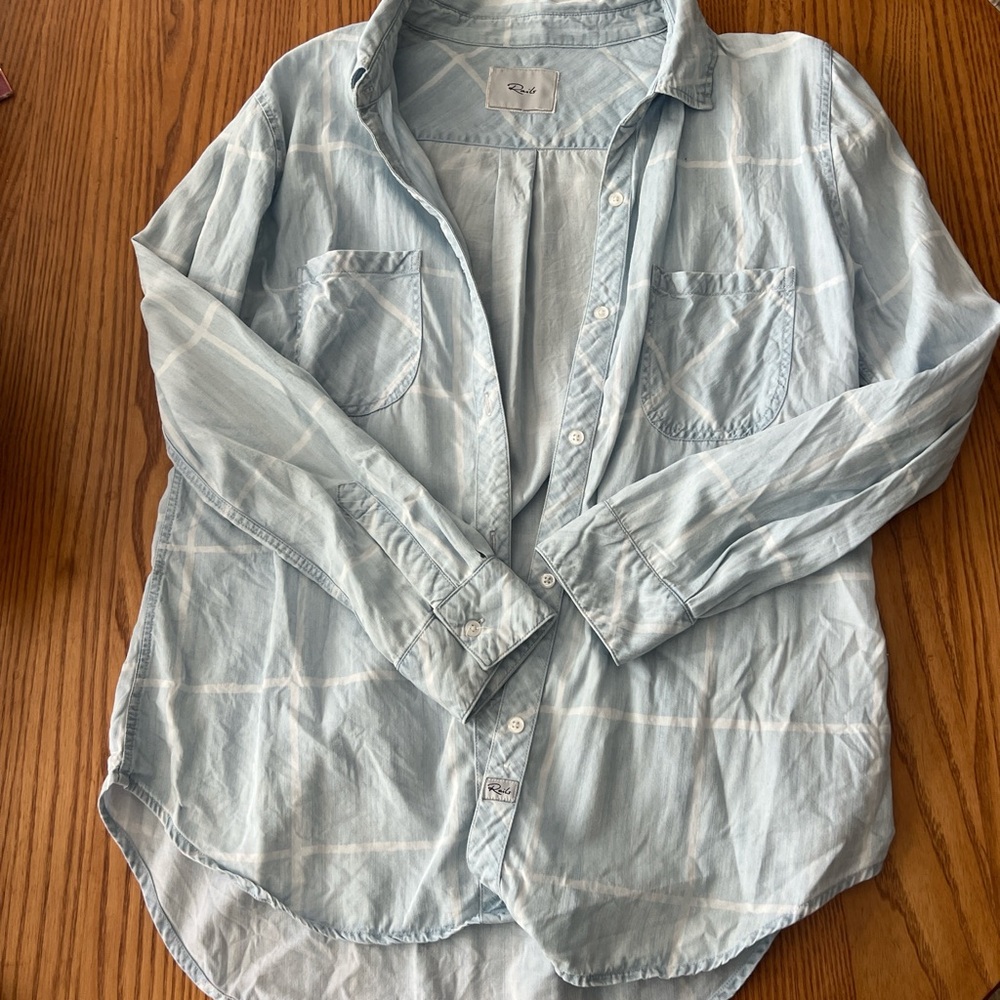 Rails Blue Casual Button Down Shirt
